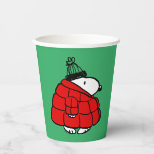 Erdnüsse Snoopy Red Puffer Jacket Pappbecher