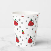 Erdnüsse | Snoopy Red Puffer Jacket Pappbecher (Rückseite)