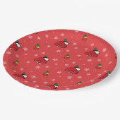 Erdnüsse | Snoopy Red Puffer Jacket Pappteller (Schrägansicht)