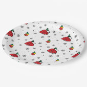 Erdnüsse | Snoopy Red Puffer Jacket Pappteller (Schrägansicht)