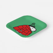 Erdnüsse | Snoopy Red Puffer Jacket Pappteller (Gewinkelt)