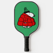 Erdnüsse | Snoopy Red Puffer Jacket Pickleball Schläger (Vorderseite)