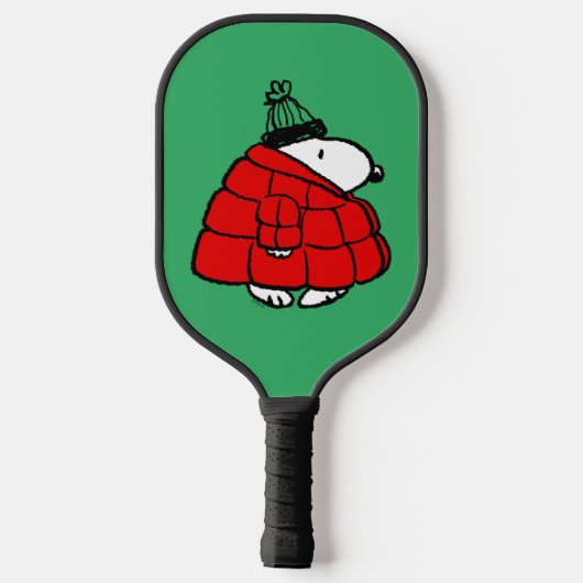 Erdnüsse | Snoopy Red Puffer Jacket Pickleball Schläger (Rückseite)