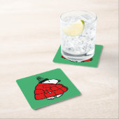 Erdnüsse | Snoopy Red Puffer Jacket Rechteckiger Pappuntersetzer (Vor Ort)