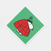 Erdnüsse | Snoopy Red Puffer Jacket Serviette (Ecke)