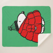 Erdnüsse | Snoopy Red Puffer Jacket Sherpadecke (Vorderseite (Horizontal))