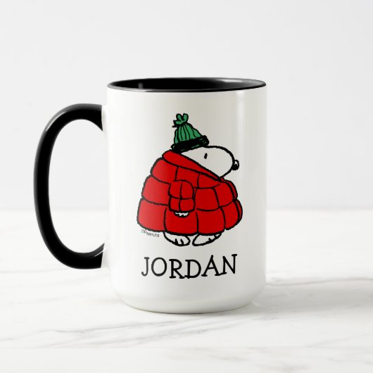 Erdnüsse | Snoopy Red Puffer Jacket Tasse (Links)