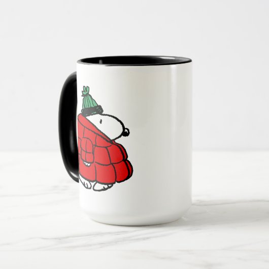 Erdnüsse | Snoopy Red Puffer Jacket Tasse (Vorderseite Links)