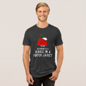 Erdnüsse | Snoopy Red Puffer Jacket Tri-Blend Shirt (Vorderseite voll)