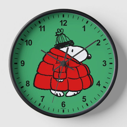 Erdnüsse | Snoopy Red Puffer Jacket Uhr (Vorderseite)