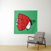 Erdnüsse | Snoopy Red Puffer Jacket Wandteppich (Beispiel (Horizontal))