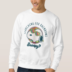 Erdnüsse Snoopy Regenbogen Herz Sonnenbrille Sweatshirt