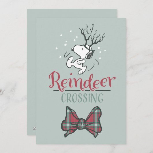 Erdnüsse | Snoopy Reindeer Weihnachten überqueren (Vorne/Hinten)