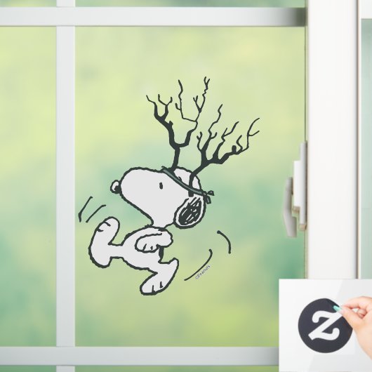 Erdnüsse | Snoopy Rentier Fensteraufkleber (Zuhause)