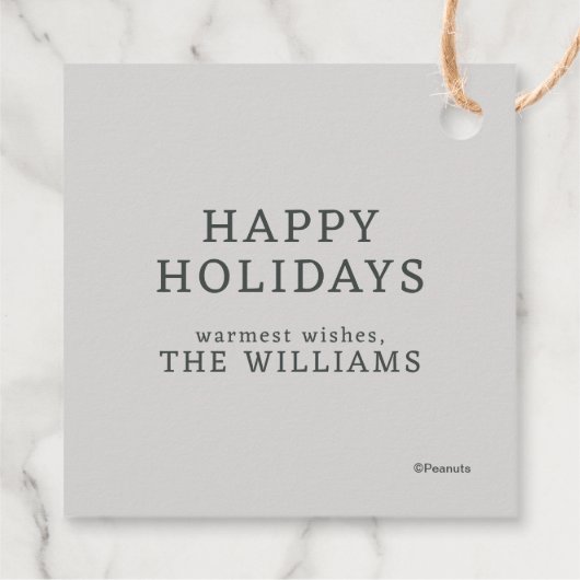 Erdnüsse | Snoopy Rentier Geschenkanhänger (Rückseite)