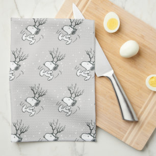 Erdnüsse   Snoopy Rentier Geschirrtuch