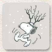Erdnüsse | Snoopy Rentier Getränkeuntersetzer (Vorderseite)