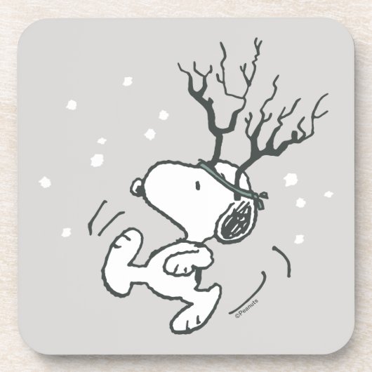 Erdnüsse | Snoopy Rentier Getränkeuntersetzer (Vorderseite)