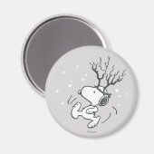 Erdnüsse | Snoopy Rentier Magnet (Vorderseite/Rückseite)