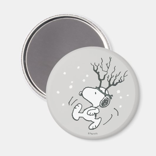 Erdnüsse | Snoopy Rentier Magnet (Vorderseite/Rückseite)
