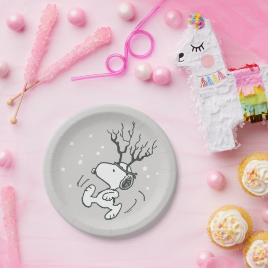 Erdnüsse | Snoopy Rentier Pappteller (Party)