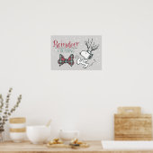 Erdnüsse | Snoopy Rentier Poster (Küche)
