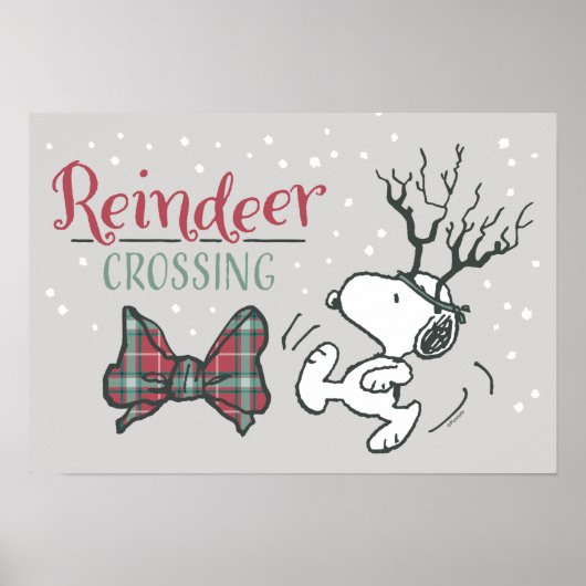 Erdnüsse | Snoopy Rentier Poster (Vorne)