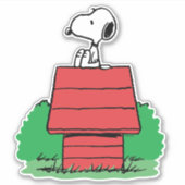 Erdnüsse | Snoopy Reston Doghouse Aufkleber (Vorderseite)