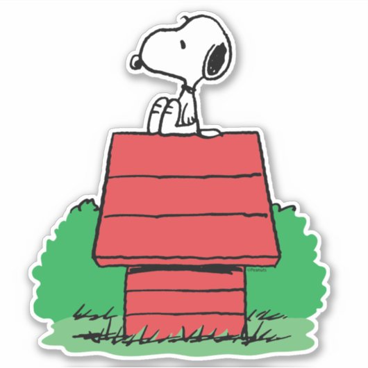 Erdnüsse | Snoopy Reston Doghouse Aufkleber (Vorderseite)