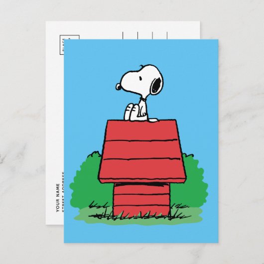 Erdnüsse | Snoopy Reston Doghouse Postkarte (Vorne/Hinten)