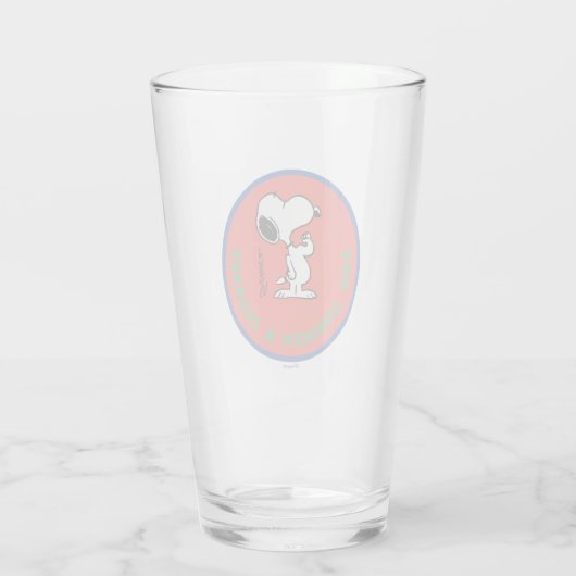 Erdnüsse | Snoopy Row Stärke & Mut Abzeichen Glas (Rückseite)