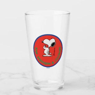 Erdnüsse Snoopy Row Stärke & Mut Abzeichen Glas