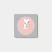 Erdnüsse | Snoopy Row Stärke & Mut Abzeichen Post-it Klebezettel (Vorderseite)