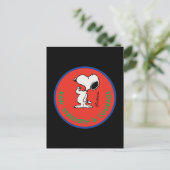 Erdnüsse | Snoopy Row Stärke & Mut Abzeichen Postkarte (Stehend Vorderseite)