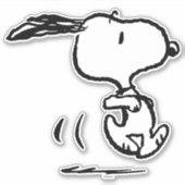 Erdnüsse | Snoopy Running Aufkleber (Vorderseite)