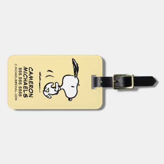 Erdnüsse | Snoopy Running Gepäckanhänger (Vorderseite horizontal)