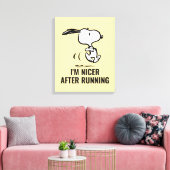 Erdnüsse | Snoopy Running Leinwanddruck (Insitu (Wohnzimmer))