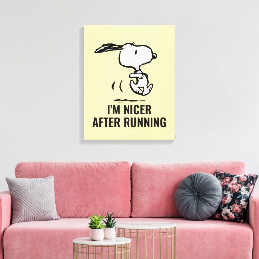 Erdnüsse | Snoopy Running Leinwanddruck (Insitu (Wohnzimmer))