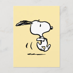 Erdnüsse   Snoopy Running Postkarte