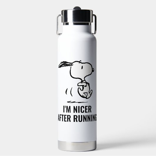 Erdnüsse | Snoopy Running Trinkflasche (Vorderseite)
