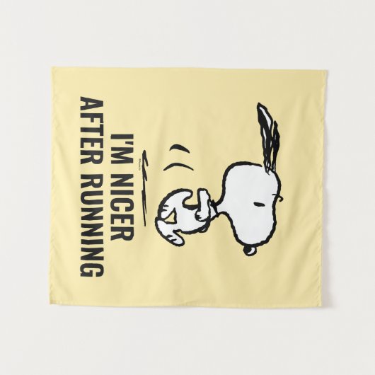 Erdnüsse | Snoopy Running Wandteppich (Vorderseite (Horizontal))