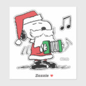 Erdnüsse | Snoopy Santa Claus Accordian Aufkleber (Blatt)