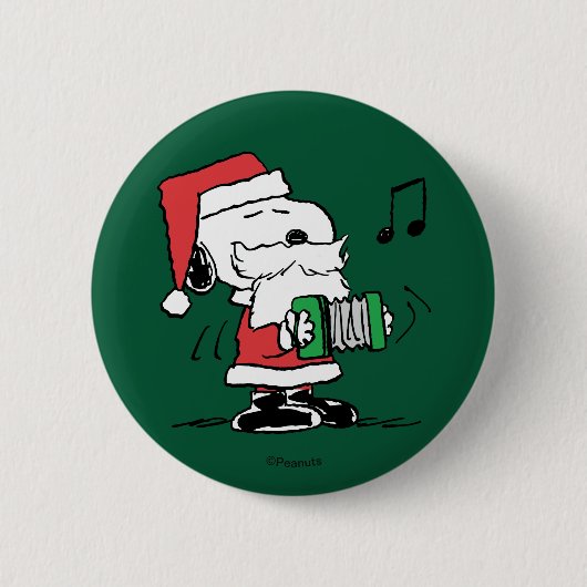 Erdnüsse | Snoopy Santa Claus Accordian Button (Vorderseite)