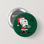 Erdnüsse | Snoopy Santa Claus Accordian Button (Vorne & Hinten)