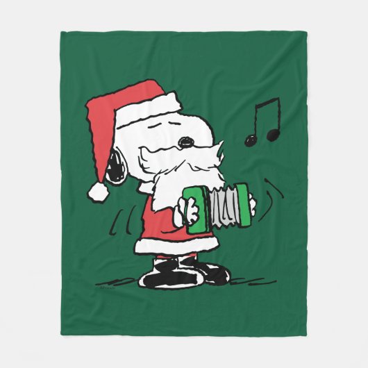 Erdnüsse | Snoopy Santa Claus Accordian Fleecedecke (Vorderseite)
