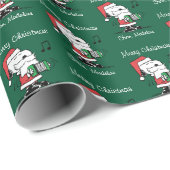 Erdnüsse | Snoopy Santa Claus Accordian Geschenkpapier (Rolleneckpunkt)
