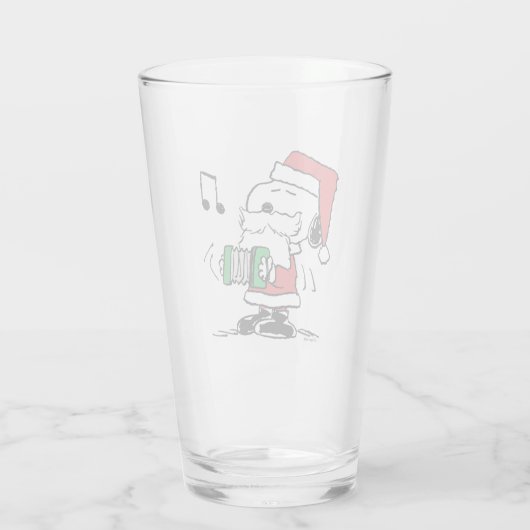 Erdnüsse | Snoopy Santa Claus Accordian Glas (Rückseite)
