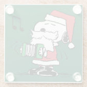 Erdnüsse | Snoopy Santa Claus Accordian Glasuntersetzer (Rückseite)