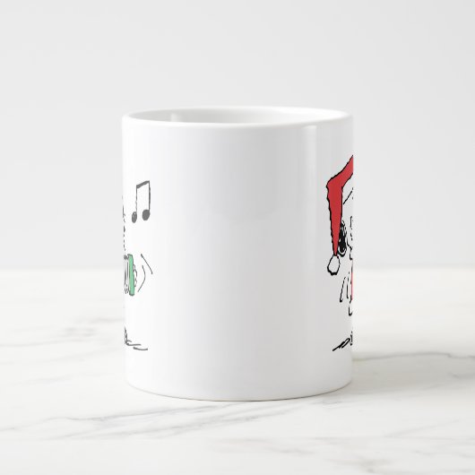 Erdnüsse | Snoopy Santa Claus Accordian Jumbo-Tasse (Vorderseite)
