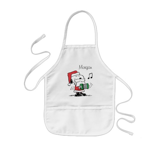 Erdnüsse | Snoopy Santa Claus Accordian Kinderschürze (Vorne)